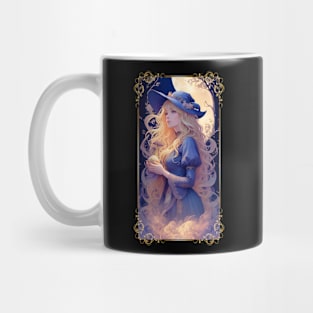 Blue Witch holding Mushroom 1 Mug